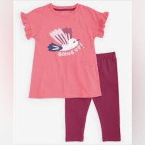 Epic Threads Hot Pink Tee with Berry Trim - Girls 4T